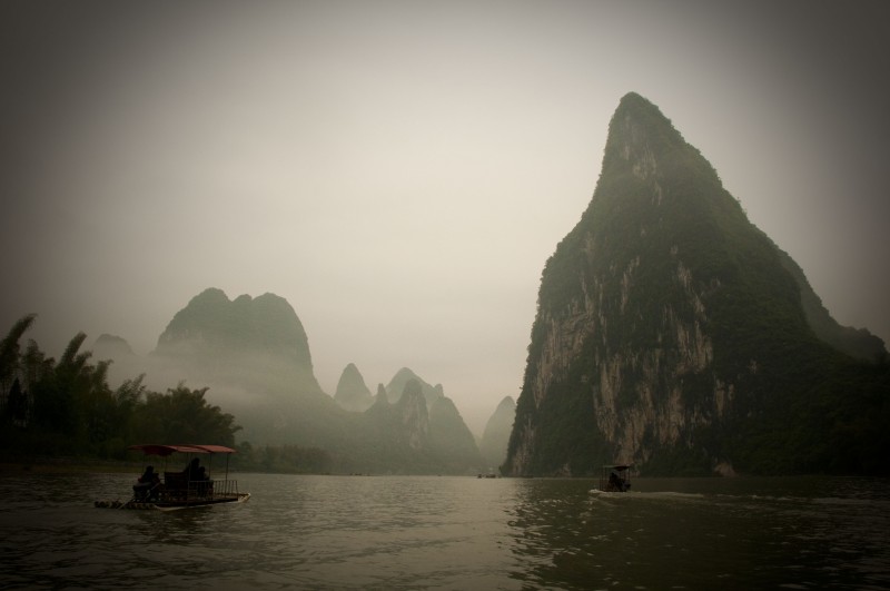 Beautiful Li River and Mountains China