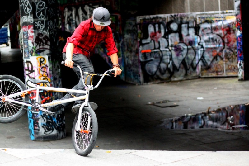 Boy on BMX bike