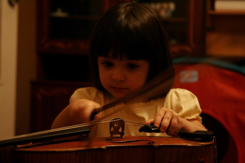 Girl playing violin