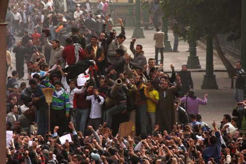 Egyptian revolution protesting